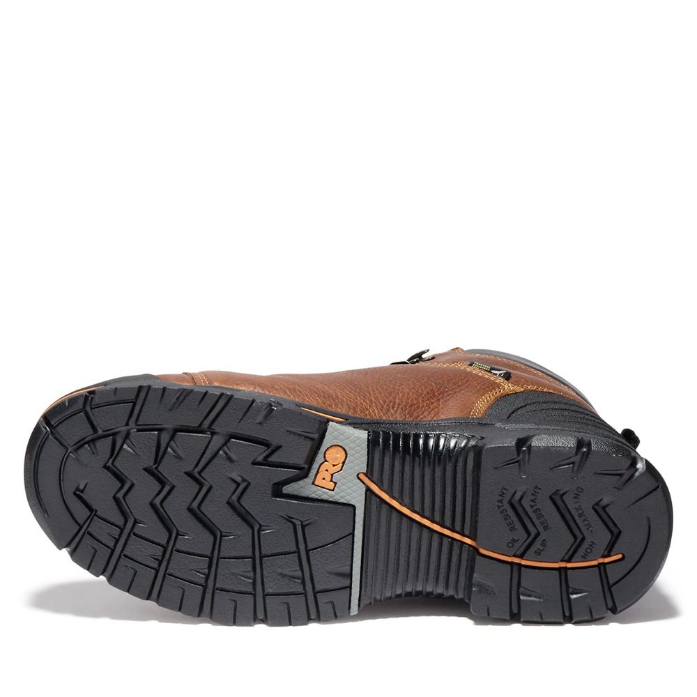 Timberland Μποτακια Εργασίας Ανδρικα Καφε/Μαυρα - Pro® Endurance 6\" Steel Toe - Greece 1095267-JY